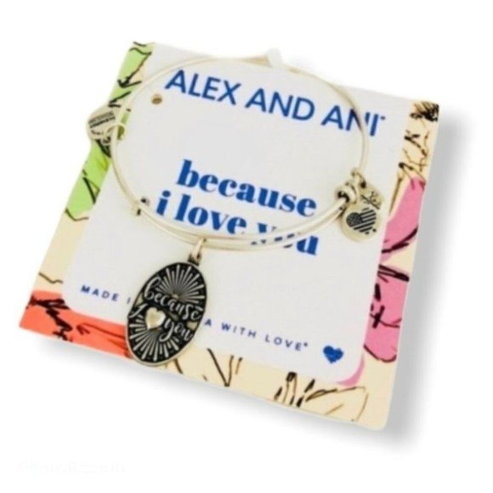 ALEX AND ANI "Because I Love You" Silver Bracelet 